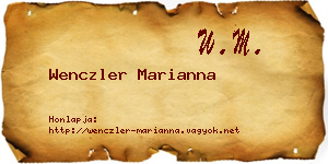 Wenczler Marianna névjegykártya